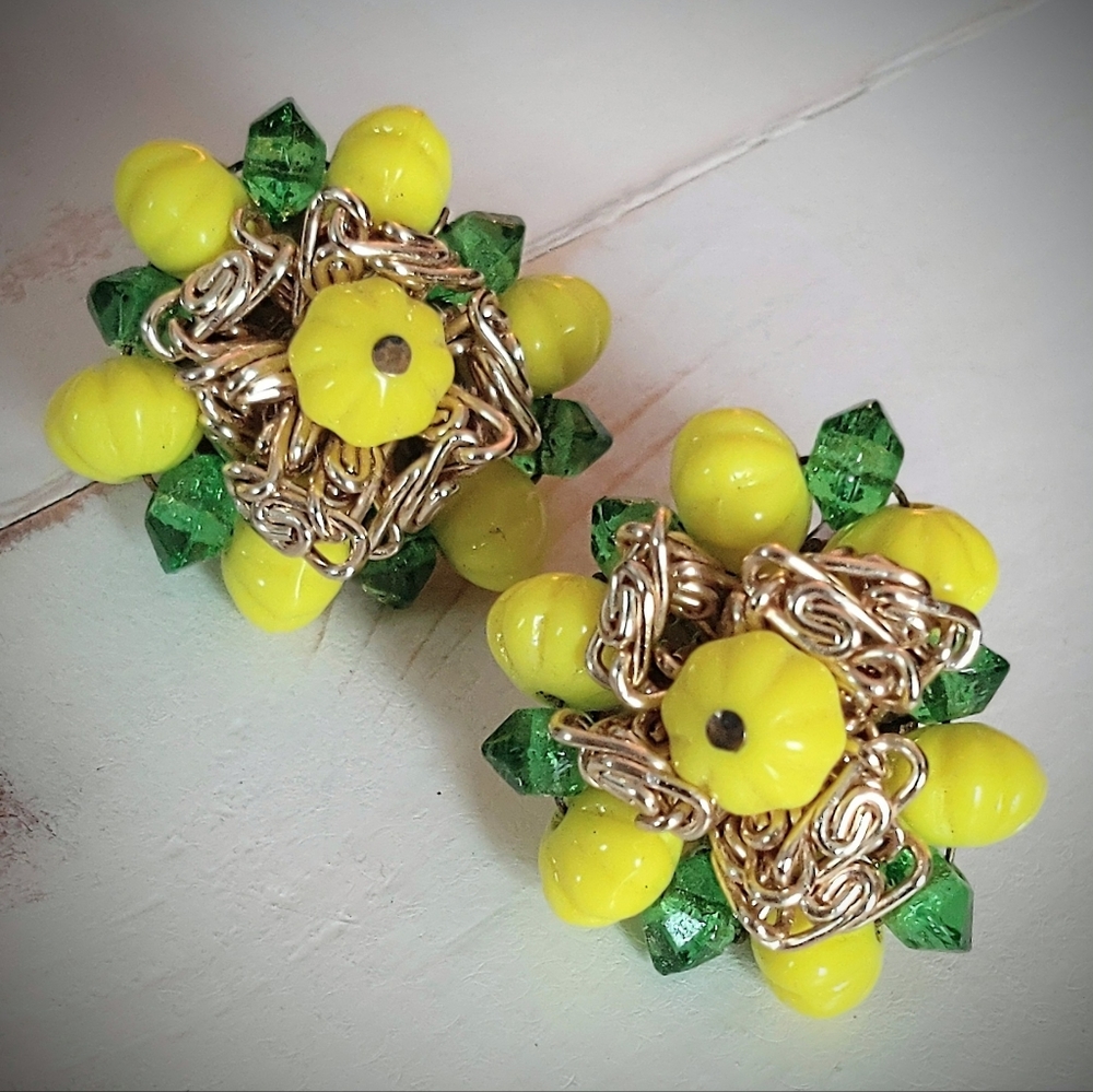 Womens Vintage Clip Earrings Made in Western Germany